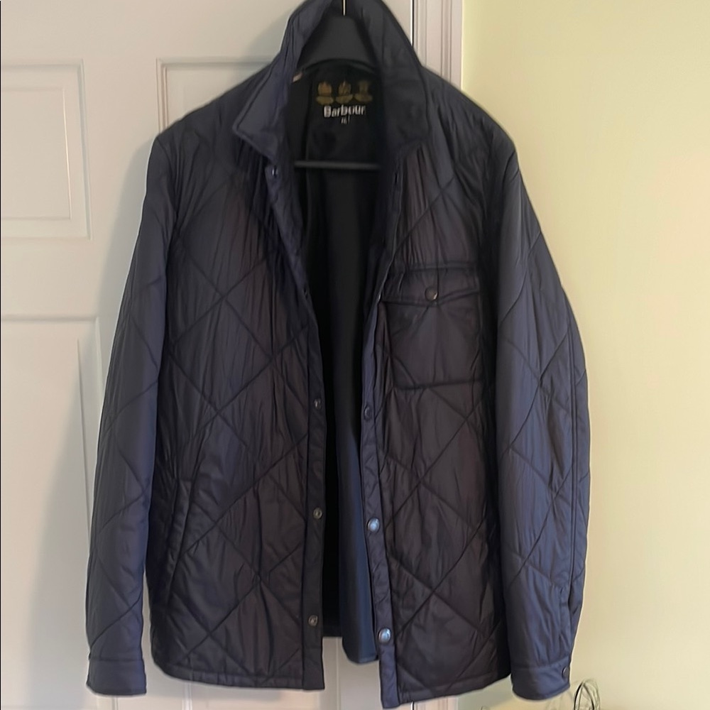 Barbour Blue Lightweight Quilted Shirt Jacket